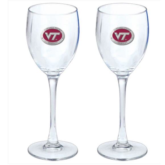 Virginia Tech University Vt Logo Goblets (Set Of 2) - Picture 1 of 1